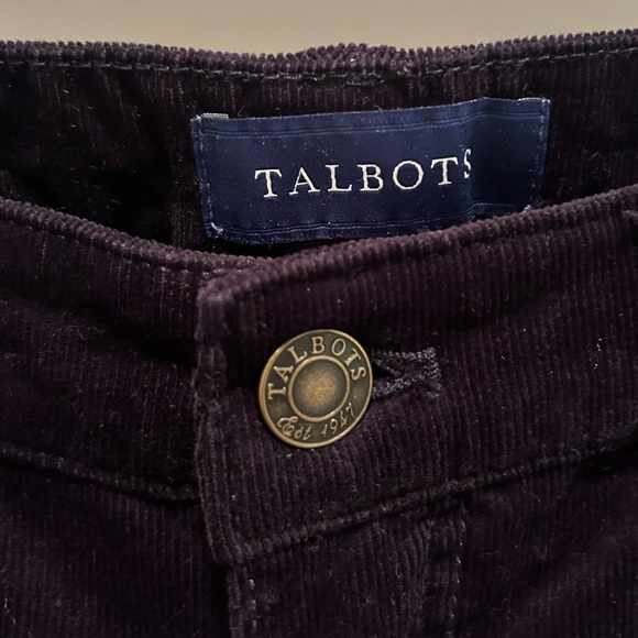 Talbots Navy High Rise Straight Leg Corduroy Pants - Picture 9 of 10